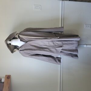 Men's Hooded Brown Raincoat Made  In Dominican  Republic